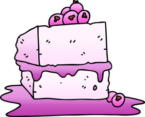 quirky gradient shaded cartoon cake