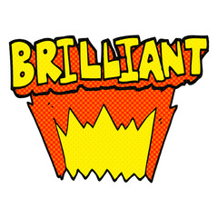 brilliant comic book style cartoon word