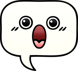 gradient shaded cartoon speech bubble