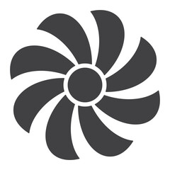 wind energy for electricity, solid icon