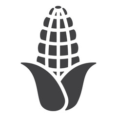 sweetcorn, solid icon
