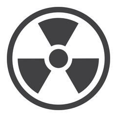 radiation hazard symbol, science and technology icon