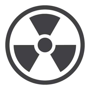 radiation hazard symbol, science and technology icon