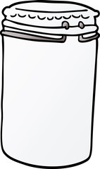 cartoon doodle storage jar