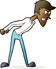 cartoon angry man