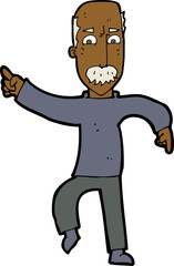cartoon angry old man