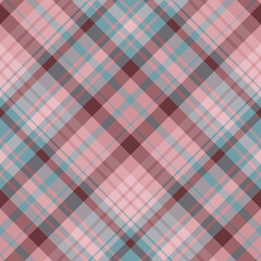 Seamless pattern in gentle dark blue and pink colors for plaid, fabric, textile, clothes, tablecloth and other things. Vector image. 2