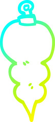 cold gradient line drawing cartoon xmas decoration