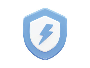 Electricity icon 3d rendering vector illustration