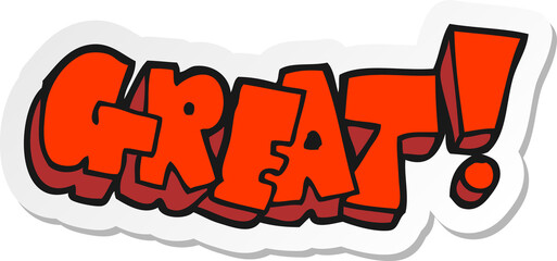 sticker of a cartoon Great symbol