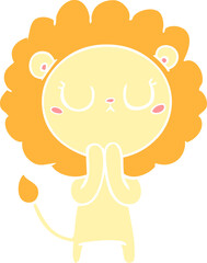 flat color style cartoon lion