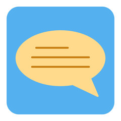 Text message received - icon, illustration on white background, flat color style