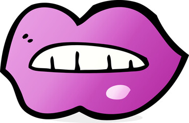 cartoon pink lips