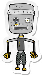Fototapeta premium sticker of a cartoon old robot