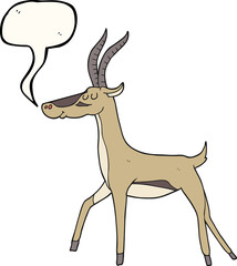 speech bubble cartoon gazelle