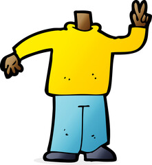 cartoon body giving peace sign (mix and match cartoons or add own photos)