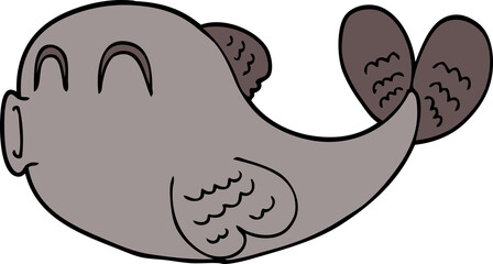 cartoon doodle of a fish