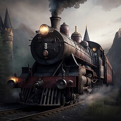 Naklejka premium vintage train