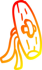 warm gradient line drawing cartoon button