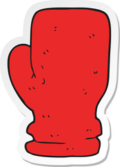 sticker of a cartoon boxing glove