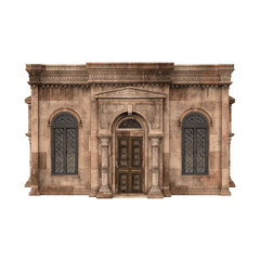 Obraz premium 3d rendering gothic and ancient building isolated