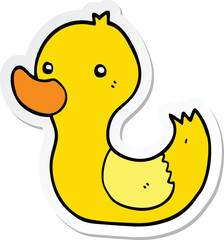 sticker of a cartoon duck