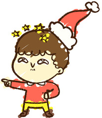 Christmas Man Chalk Drawing