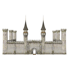 3d rendering castle fortress towers props isolated © GRB Renders