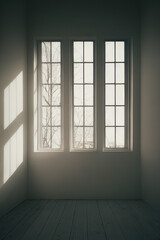 empty room with window