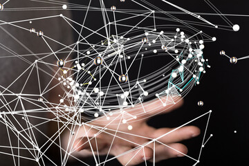 conference Digital Network and data concept 3d - connection