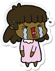 sticker of a cartoon woman