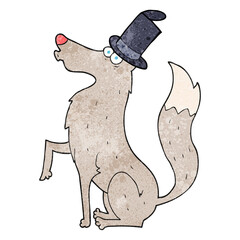 textured cartoon wolf