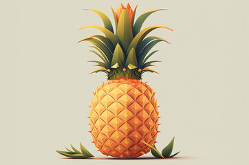 Minimally styled illustration of a pineapple