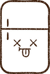 Dead Refrigerator Charcoal Drawing