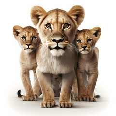 Obraz na płótnie Canvas two lion cubs