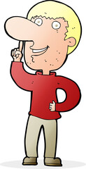 cartoon man with idea
