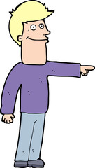 cartoon man pointing