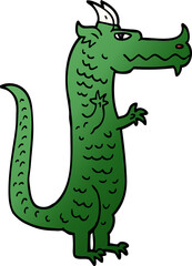 Obraz premium cartoon doodle magical dragon