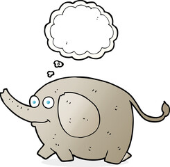 thought bubble cartoon elephant
