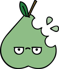 cute cartoon green pear