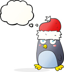 thought bubble cartoon penguin