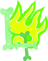 cartoon halloween bone number