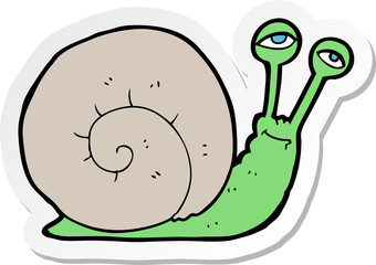 sticker of a cartoon snail