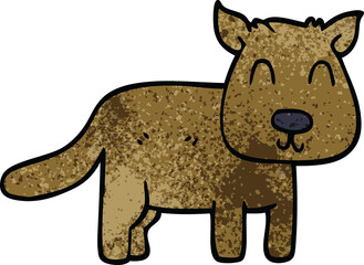 cartoon doodle calm dog