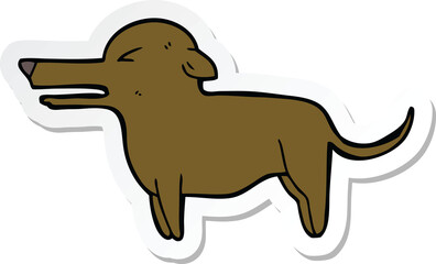 sticker of a cartoon dog