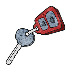 textured cartoon key