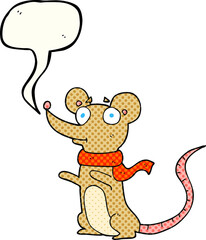 comic book speech bubble cartoon mouse