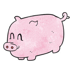 textured cartoon pig
