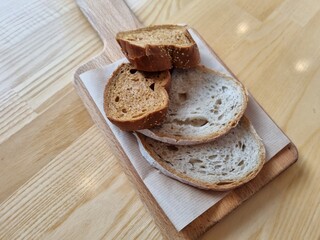 appetizer plain bread plate. before a meal