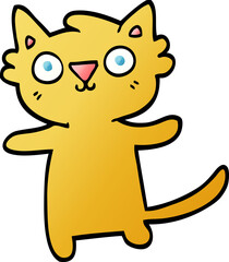 vector gradient illustration cartoon cat